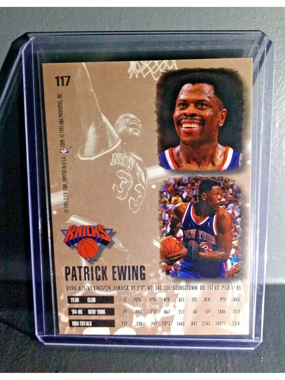 1995-96 Patrick Ewing Fleer Ultra #117 Basketball Card